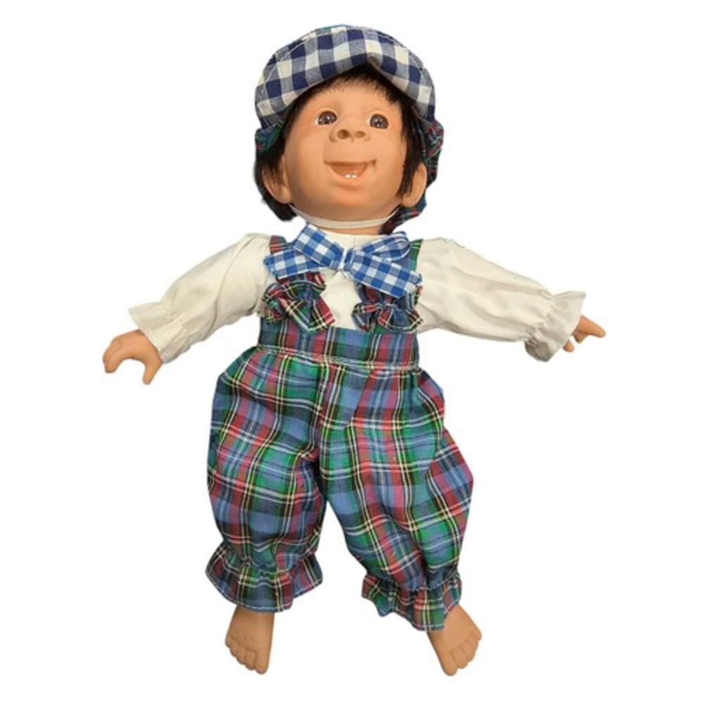 Vintage GIGO My Pals Doll 11" Boy w/ Plaid Outfit Expressive Face